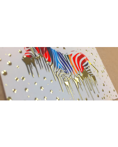 16PT Suede Raised Foil Postcards