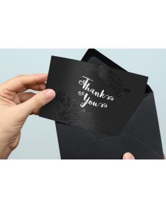 7" X 10" 16PT SILK LAMINATED GREETING CARDS WITH SPOT UV SCORING INCLUDED